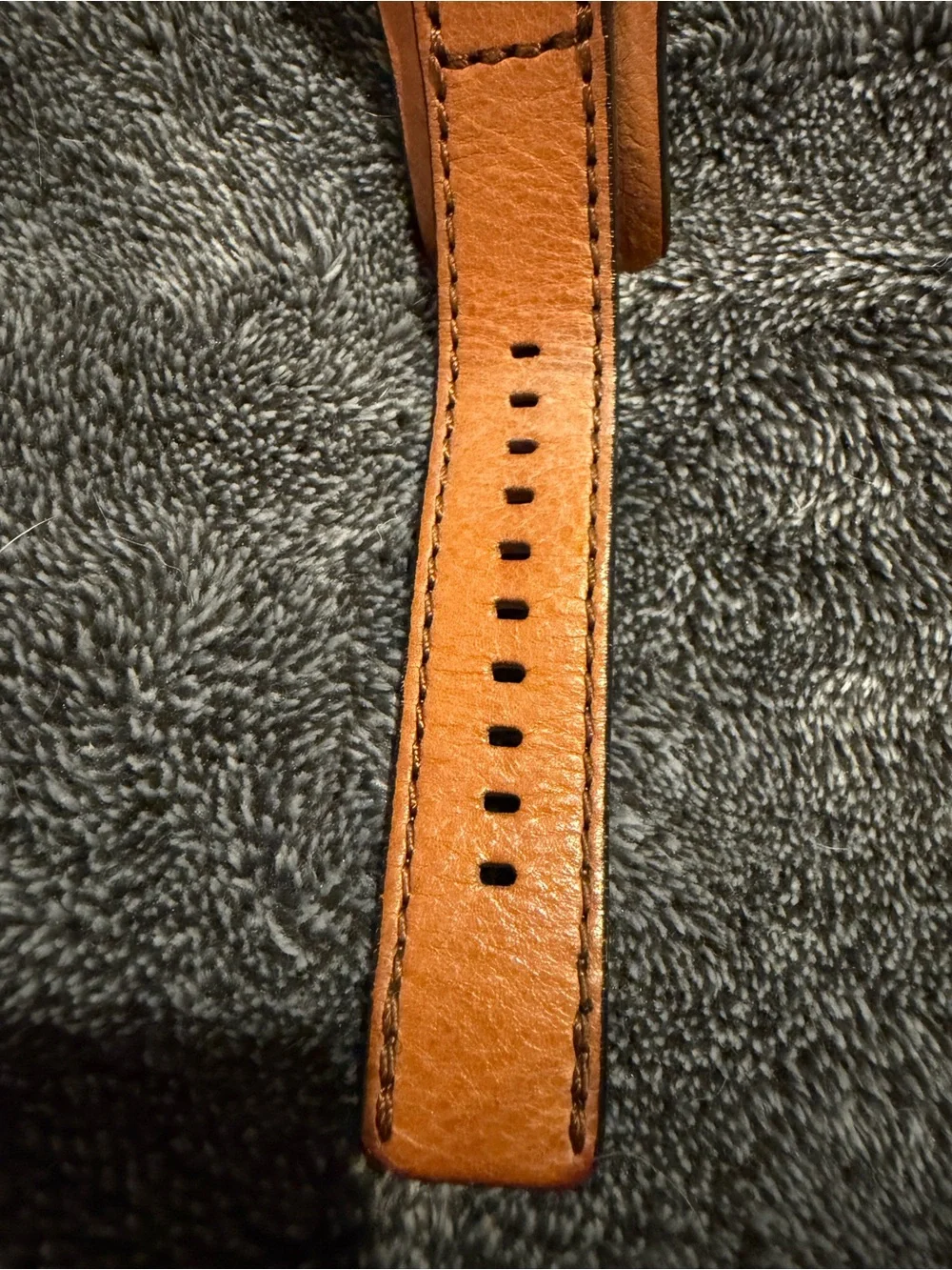 Fossil Men's Watch with Brown Leather Strap and Silver Case
